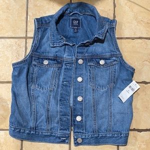 Jean jacket no sleeves